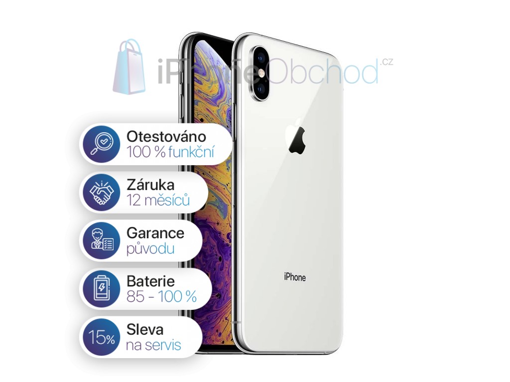 iPhone XS MAX 256GB Silver - iPhoneObchod.cz